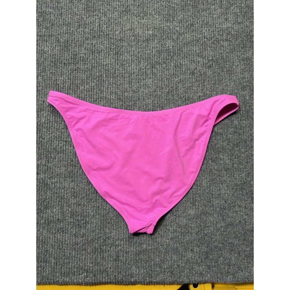 Skims Recycled Swim Women Size 4X Mid Coverage Bikini Bottom Pink Taffy NEW